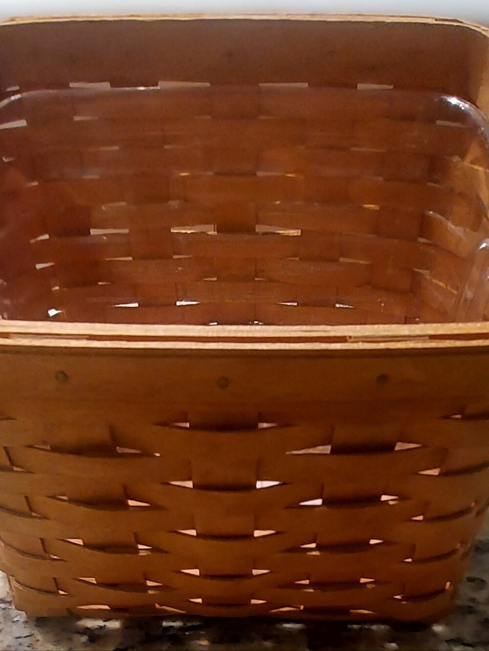 Longaberger Classic Woven TV Time Basket W/Protector - No Protector Dividers